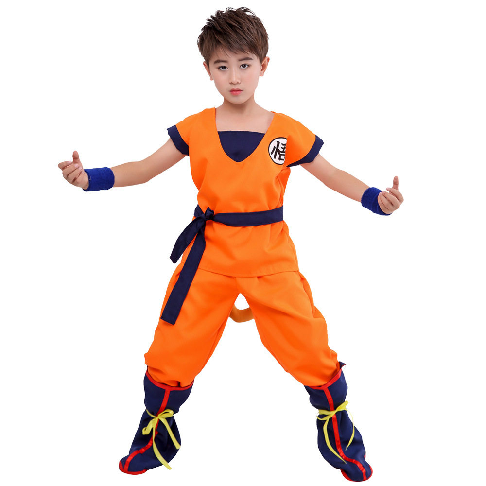 万圣节服装七龙珠超级赛亚人COS孙悟空龟字服儿童演出衣服装扮