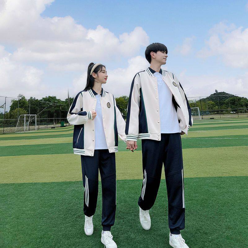 初中生运动会校园班服新款学院风棒球服三件套高中小学生校服套装