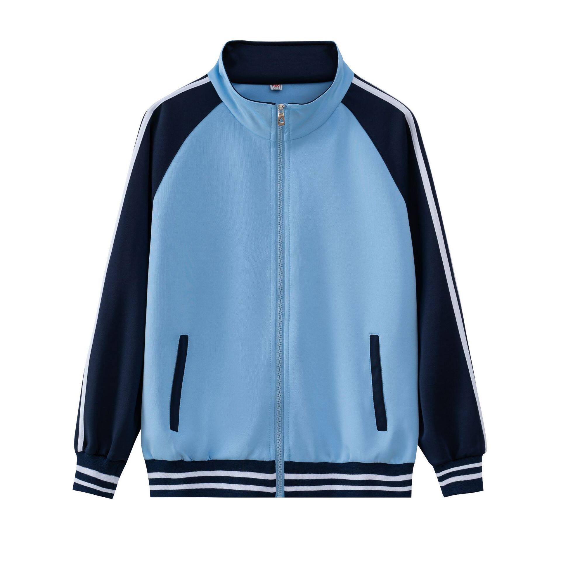 春秋季中小学生校服套装三件套初中生高中蓝绿运动服酒红外套上衣