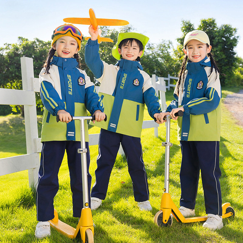 幼儿园园服春秋装儿童校服套装小学生秋冬班服运动服冲锋衣三件套