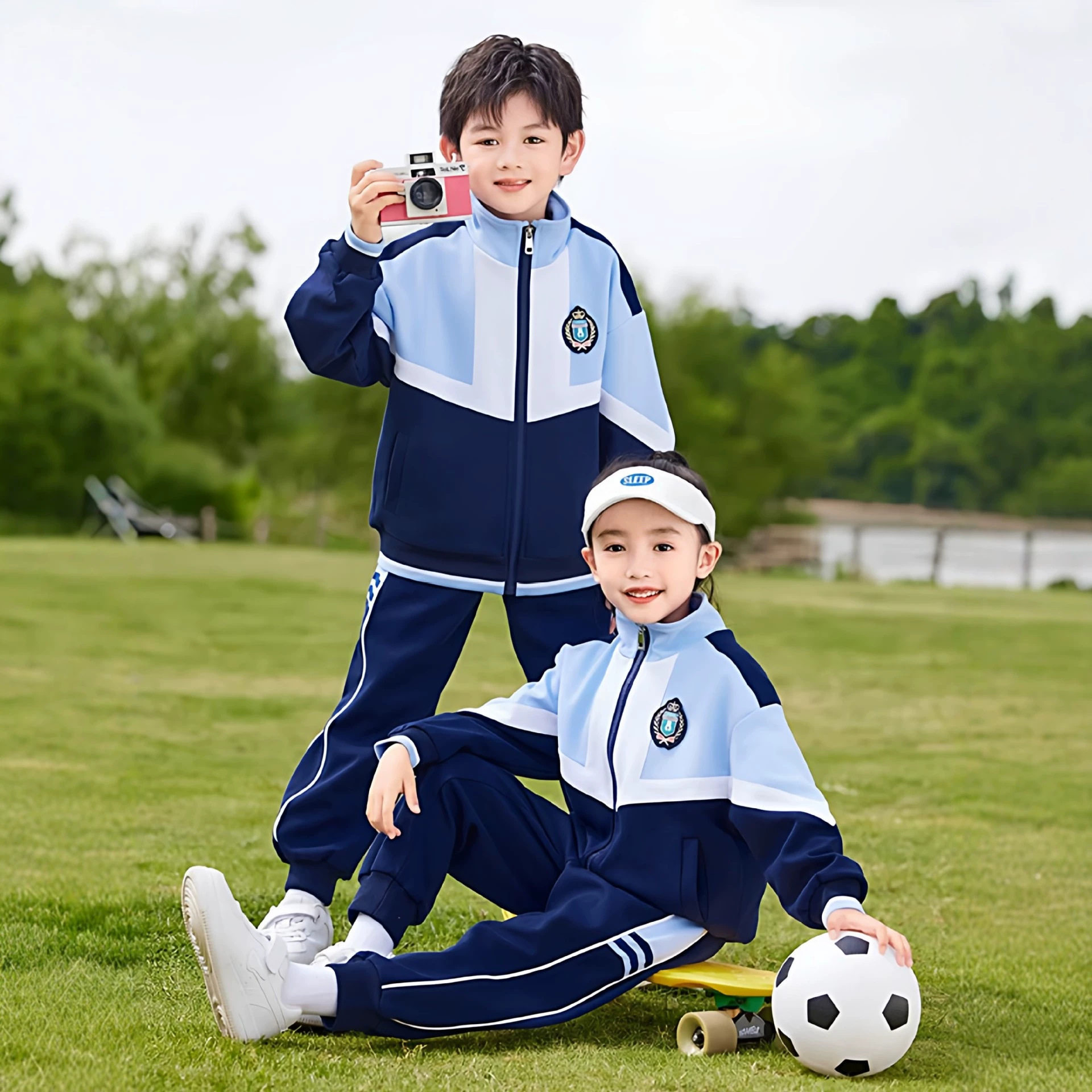 小学生校服春夏装三件套2026新款儿童冲锋衣三合一班服幼儿园园服