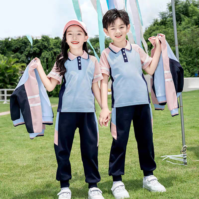 小学生校服夏装英伦风六一儿童运动会表演服班服三件套幼儿园园服