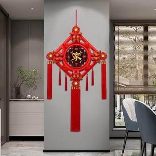 中国结挂饰2025新款桃木福字挂件客厅高档编织玄关装饰挂画大号