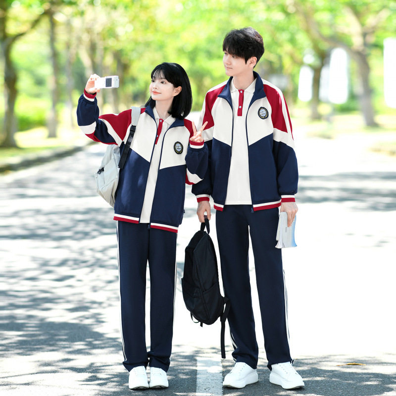 校服套装秋季学院风校园韩版初高中小学生运动会开幕式班服三件套