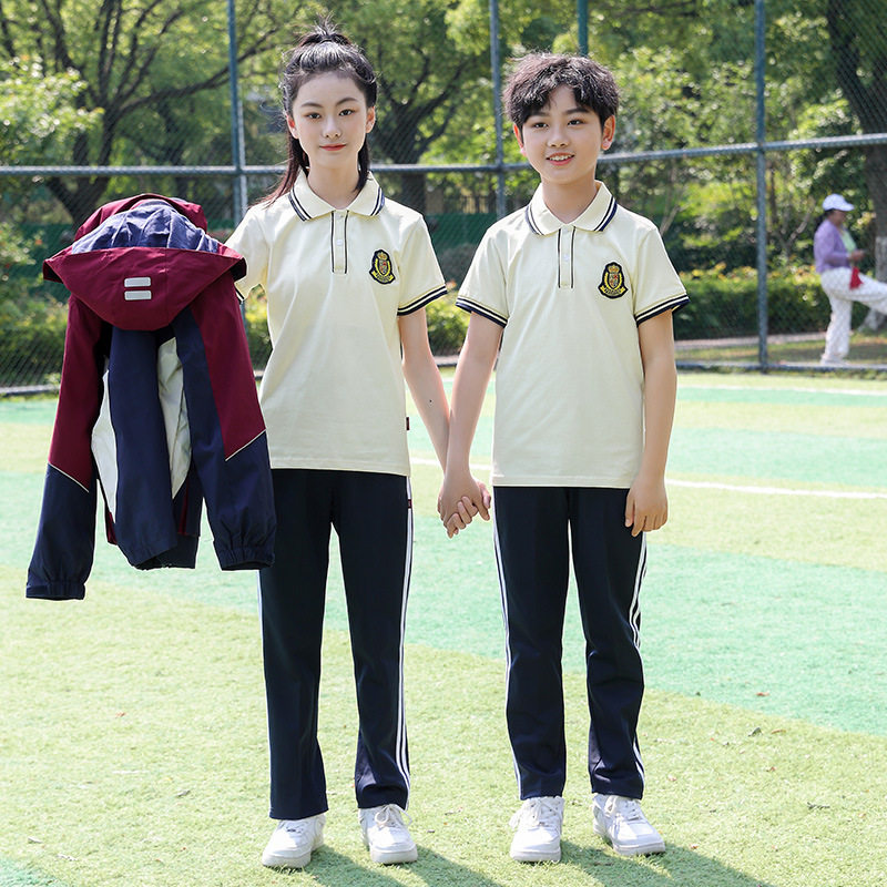 新班服夏季学院风高中生毕业季短袖初中学生运动会三件套校服套装