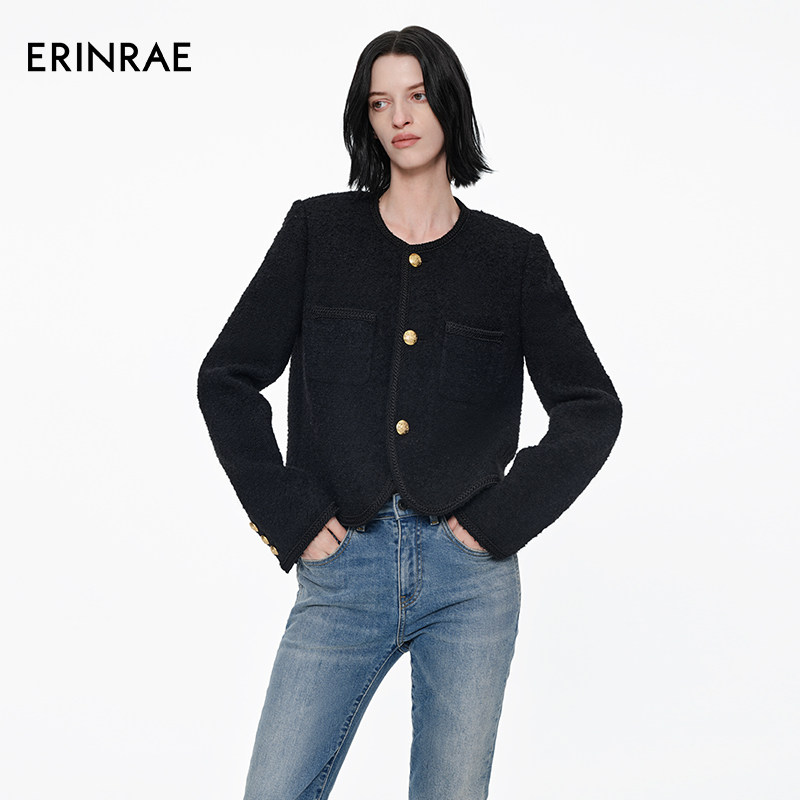 ERINRAE秋冬款小香风外套女时尚气质显瘦高级感EH144106WO20