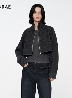 ERINRAE25春新品深灰色两件套针织衫 EH1M2118WO27