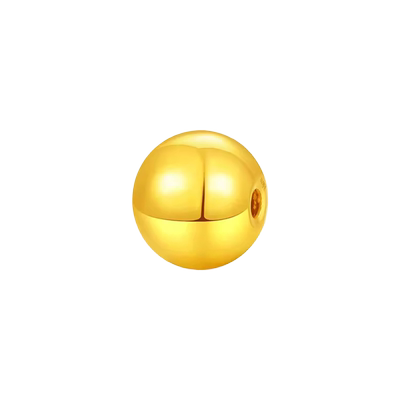 【盛世黄金】999足金金珠黄金手链两世欢莲蓬转运珠DIY小金珠硬金