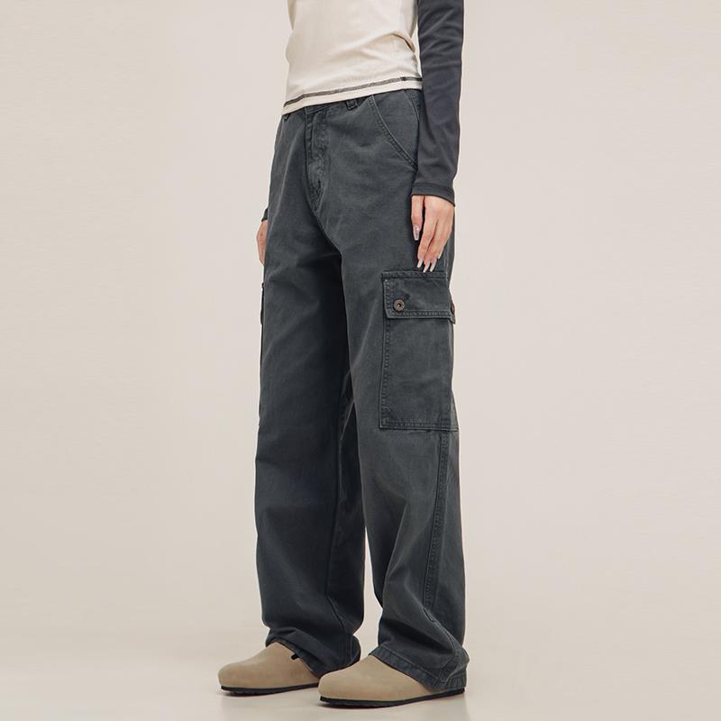 CTB CaptainBeer美式高街水洗做旧工装裤男女直筒长裤宽松休闲裤