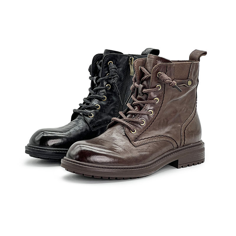 【大愿专享】复古圆头中筒英伦风厚底工装靴58010,女鞋,马丁靴,淘宝优惠券,粉丝福利购,淘宝优惠卷