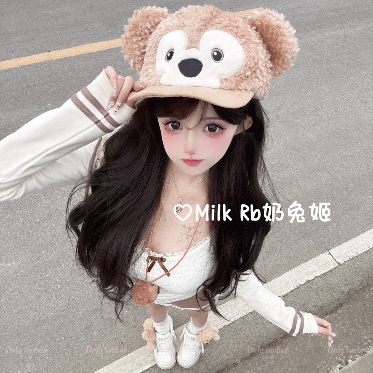 奶兔姬*奶芙达菲/ 可爱卡通达菲帽子毛绒少女软萌迪尼Duffy棒球帽