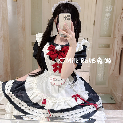 奶兔姬*喵铃来信/ 日系甜美蝴蝶结女仆装cos可爱圣诞洛丽塔连衣裙