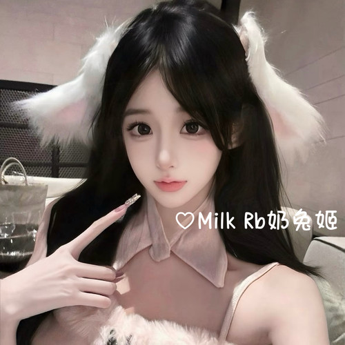 奶兔姬*软软兔/ 手作垂耳兔发箍发夹可爱cos软萌仿真lolita耳朵KC
