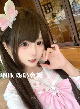 奶兔姬*桃桃小兔/ 可爱兔耳发夹软萌洛丽塔少女毛绒Lolita配饰