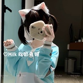 可爱猫耳发箍手作cos二次元 奶兔姬 小甜喵 漫展直播Lolita发饰