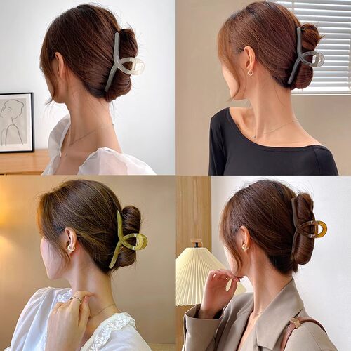 抓夹新款夏季大号亚克力盘发果冻