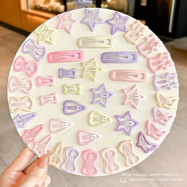 甜美粉色系星星爱心发夹女前额碎发刘海边夹少女bb夹百搭发卡头饰,饰品/流行首饰/时尚饰品新,发饰,淘宝优惠券,粉丝福利购,淘宝优惠卷