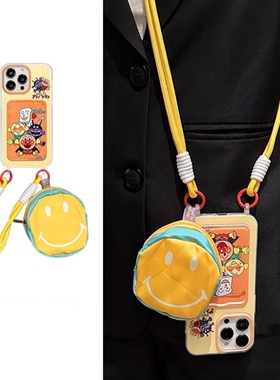 卡包面包超人适用三星s24ultra手机壳s23+卡套s21fe新款a06斜挎a13零钱包a24女a25小众a52防摔a54卡通挂绳a55