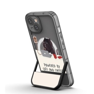 三星s22ultra全包s21+磁吸s20fe支架note10手机壳a73适用a54/a53咖啡a50卡通magsafe工作猫咪a32/a42/a14/a03