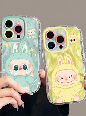 拉布布小怪兽适用三星s25+手机壳s24创意s23fe羽纱a03/a05s可爱a14防摔a16新款a23情侣a34男a50女a52潮流a55