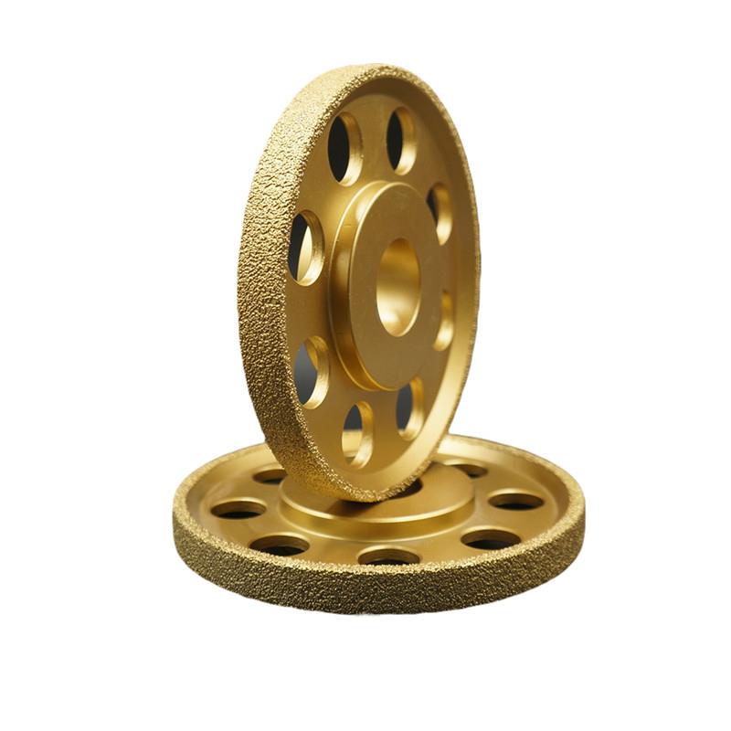 钎焊金刚石磨轮磨片铸铁砂轮磨盘打磨灰球铁轮专用平形梅花轮耐磨