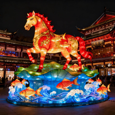 马年大型节日花灯2026春节花灯彩灯灯会景区广场不夜城灯笼亮化