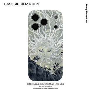 复古奇幻太阳神的凝视菲林全包手机壳适用苹果17nova14华为p80mate70小米17pporen14ovivo荣耀400iPhone16