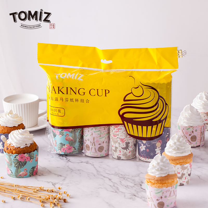 tomiz耐高温马芬纸杯组合