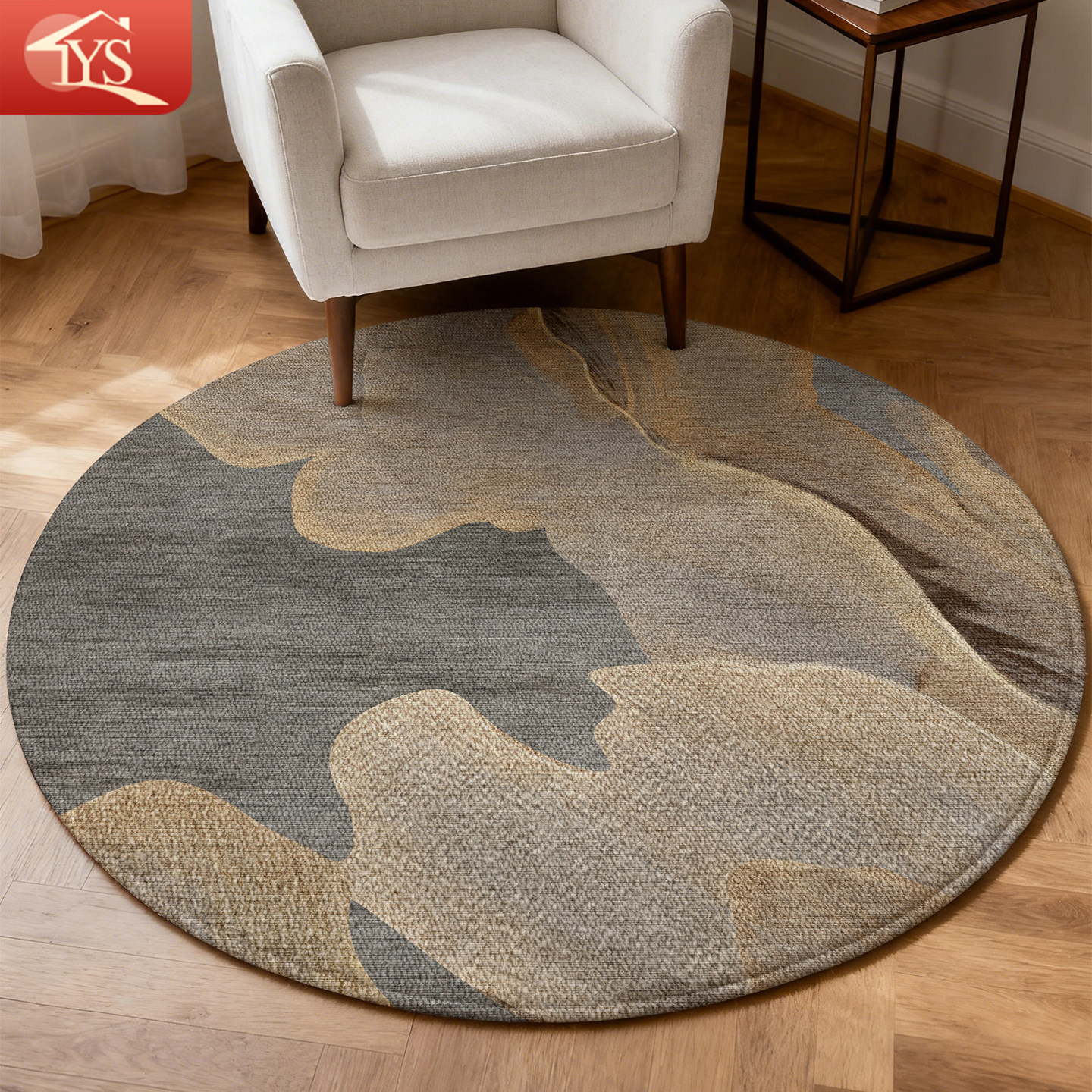 圆形地毯书房卧室办公化妆椅子垫防滑脚垫高级感轻奢转椅地垫新款,居家布艺,转椅地垫,淘宝优惠券,粉丝福利购,淘宝优惠卷