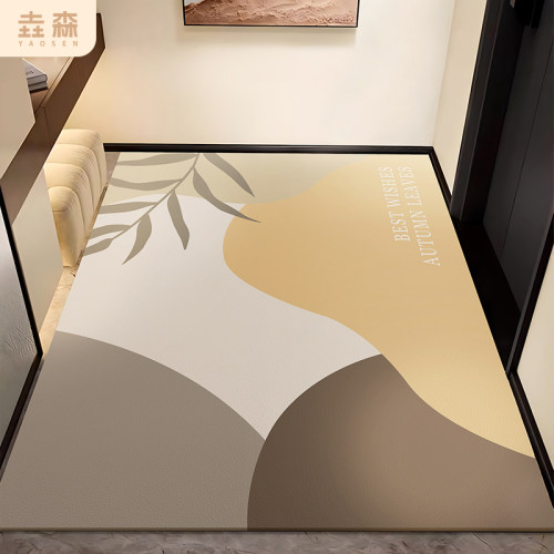 入户地垫2025新款门口地毯高级皮革进门脚垫门垫耐脏免洗可擦高端