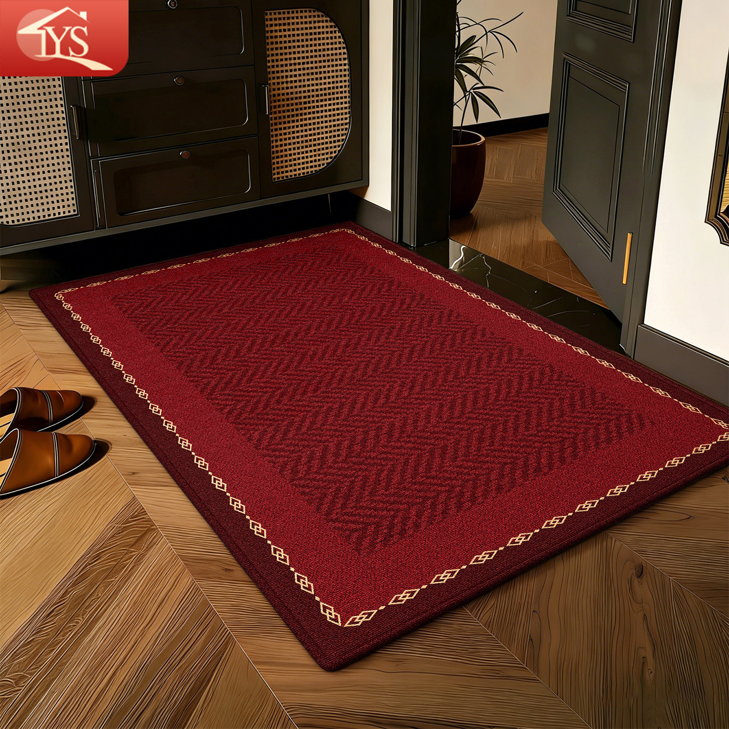 入户门地垫门垫进门红色脚踏垫门口专用家用高级感免打理玄关地毯,居家布艺,入户地垫,淘宝优惠券,粉丝福利购,淘宝优惠卷