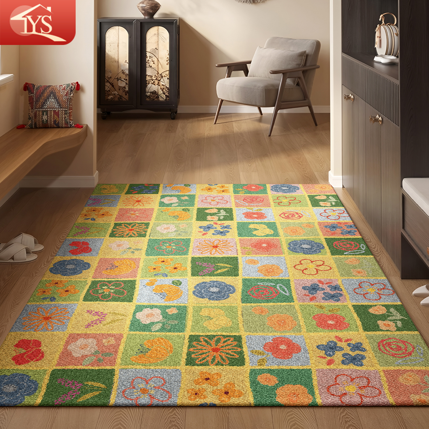 入户门地垫中古复古玄关家用防滑