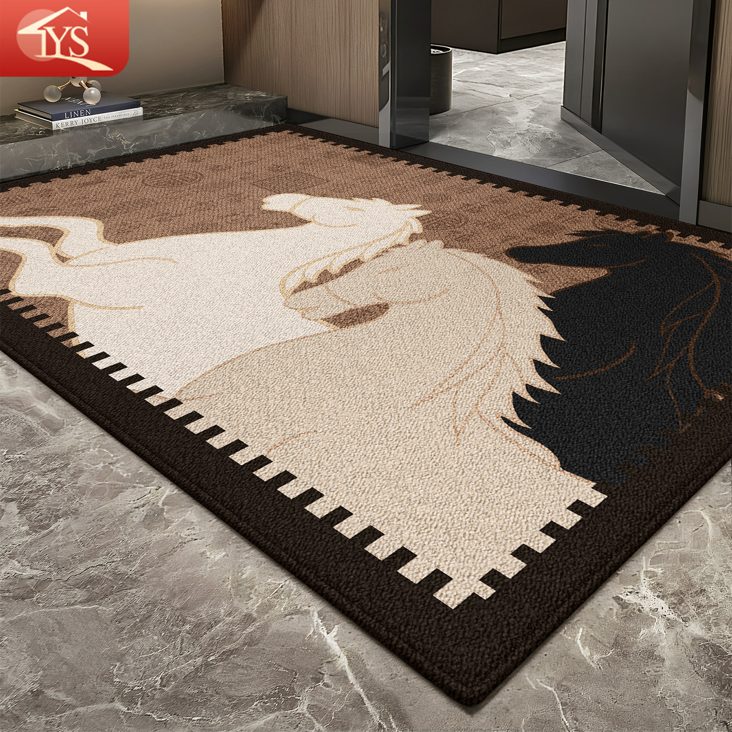 入户门地垫家用进门防滑门垫2026新款新中式马踏好运脚垫门口地毯,居家布艺,入户地垫,淘宝优惠券,粉丝福利购,淘宝优惠卷