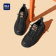 海澜之家男鞋 皮面板鞋 舒适百搭休闲皮鞋 HLA 流行厚底英伦风鞋 子男