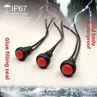 小型全身防水按钮水下浸泡密封防雨开关12Mm16Mm IP67 12V24V220V