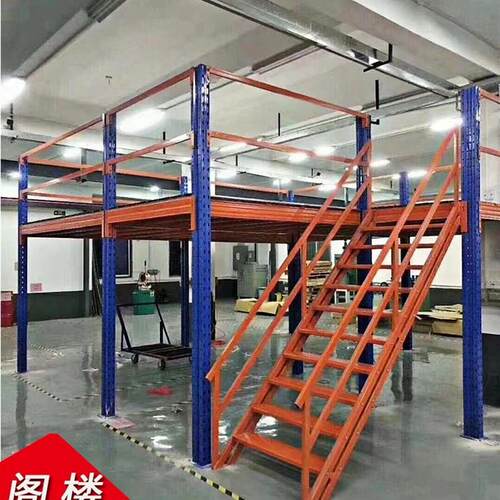 阁楼货架平台仓储库房办公车间隔层组装可拆卸二层钢结构搭建定制