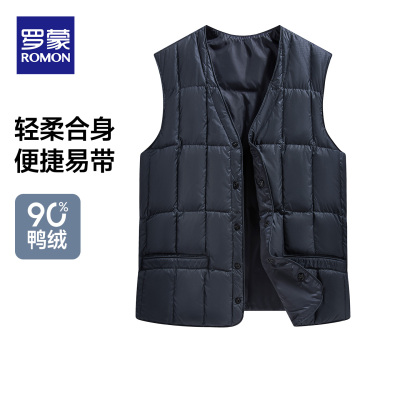 罗蒙羽绒马甲男款爸爸中老年内穿