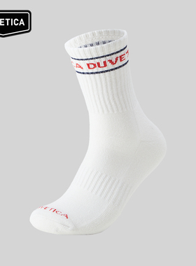 DUVETICA 春季户外运动拼色休闲中筒透汽运动袜VXSO10644