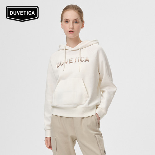 DUVETICA女士口袋长袖连帽卫衣