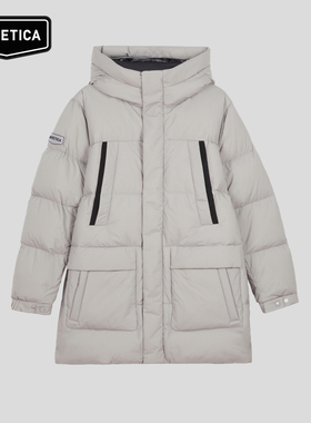 DUVETICA 秋冬男士户外多口袋连帽中长款羽绒服VUDJ12346