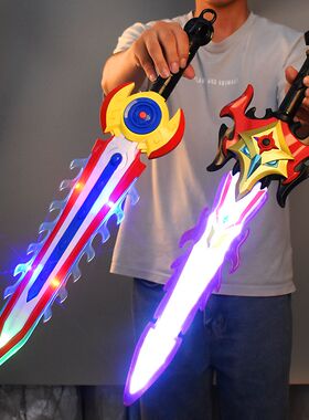 赛罗奥特超人曼武器儿童发光宝剑发光电动七彩声光伸缩玩具男孩子