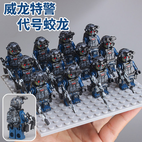 三角洲行动威龙特警装甲车积木人