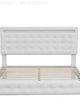 外贸工厂卧具床双人室床单人床带灯悬i浮床floatng 4209-1家bed