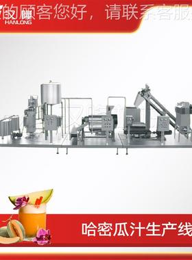 线出售成UDD哈套设密瓜汁生产饮料加工备中小型哈密瓜汁全自动流