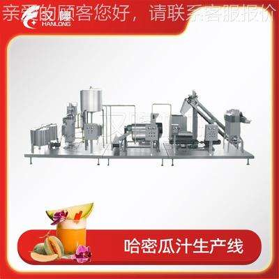线出售成UDD哈套设密瓜汁生产饮料加工备中小型哈密瓜汁全自动流