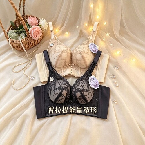 都市丽人聚拢收副乳四排扣文胸