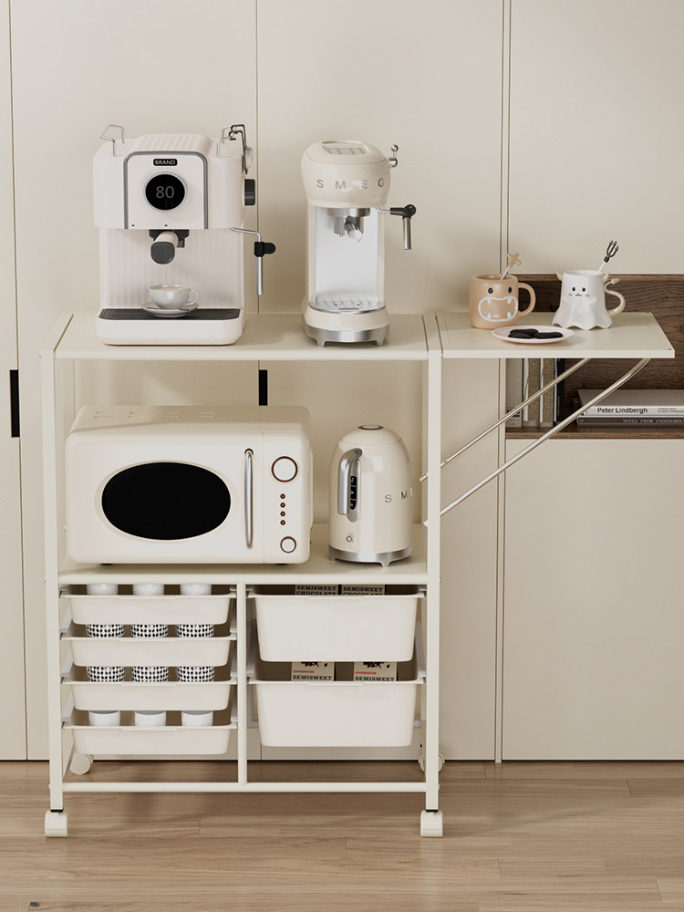 厨房微波炉置物架咖啡机落地移动餐边柜小推车宝宝婴儿喂养台放置