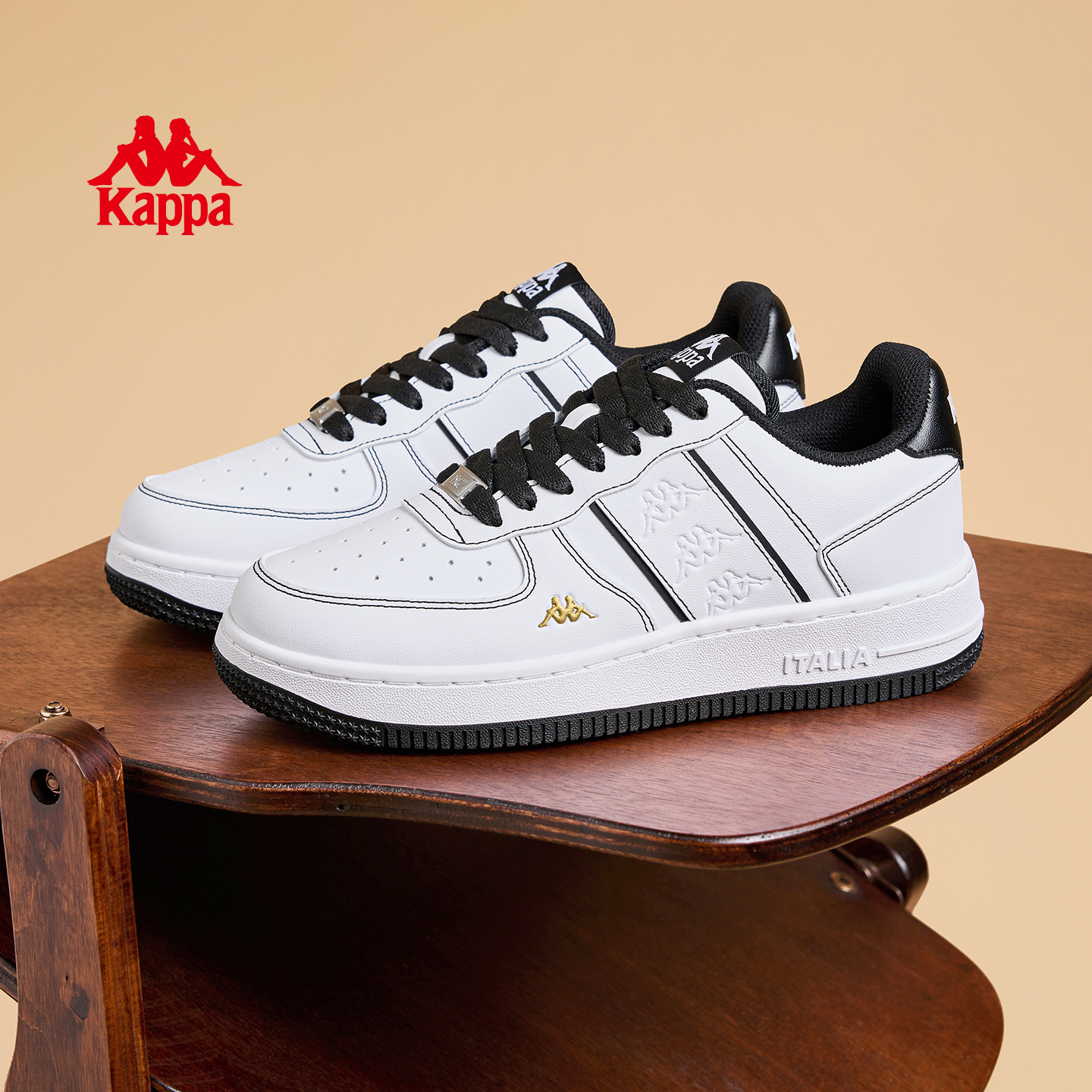 Kappa厚底小白鞋男款鞋子
