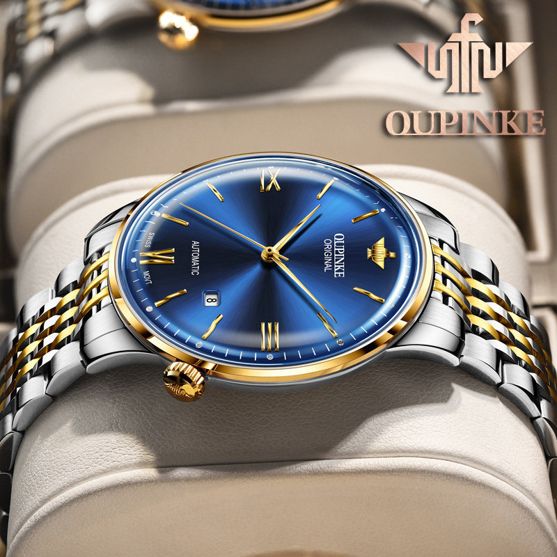 瑞士超薄芯官方正品牌手表男士欧品客机械表商务男款奢华防水十大