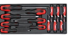 欧洲易尔拓工具YT-55448 13件套螺丝批工具托组套 391*180MM